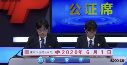 第2020104期福彩3D开奖现场截图图片