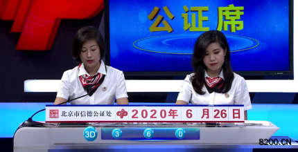 第2020129期福彩3D开奖现场截图图片
