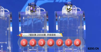 第2020058期七星彩开奖现场截图图片