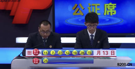 第2020063期七乐彩开奖现场截图图片