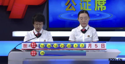 第2020073期七乐彩开奖现场截图图片