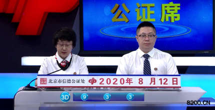 第2020176期福彩3D开奖现场截图图片