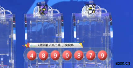 第2020076期七星彩开奖现场截图图片
