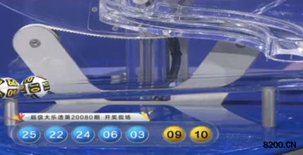 第2020080期大乐透开奖现场截图图片