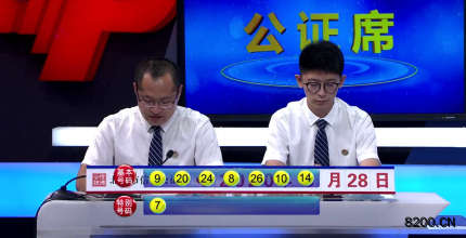 第2020083期七乐彩开奖现场截图图片