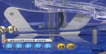 第2020083期大乐透开奖现场截图图片