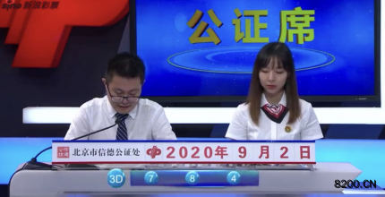 第2020197期福彩3D开奖现场截图图片