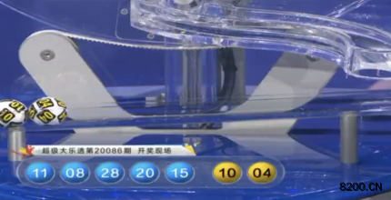 第2020086期大乐透开奖现场截图图片
