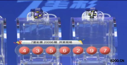 第2020096期七星彩开奖现场截图图片