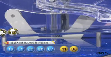 第2020096期大乐透开奖现场截图图片
