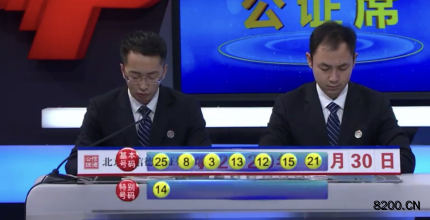 第2020097期七乐彩开奖现场截图图片