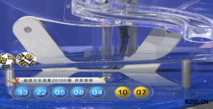 第2020100期大乐透开奖现场截图图片