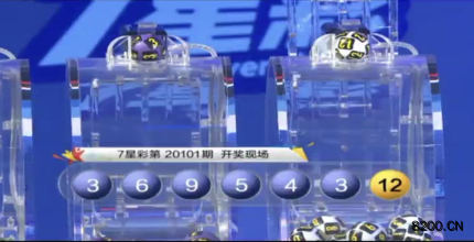 第2020101期七星彩开奖现场截图图片