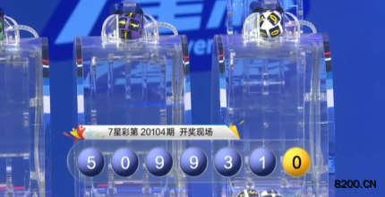第2020104期七星彩开奖现场截图图片