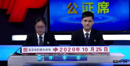 第2020246期福彩3D开奖现场截图图片