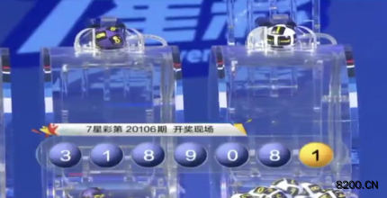 第2020106期七星彩开奖现场截图图片