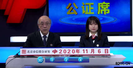 第2020258期福彩3D开奖现场截图图片