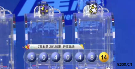 第2020120期七星彩开奖现场截图图片