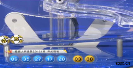第2020121期大乐透开奖现场截图图片