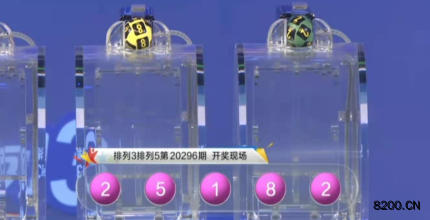 第2020296期排列5开奖现场截图图片