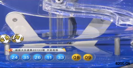 第2020133期大乐透开奖现场截图图片