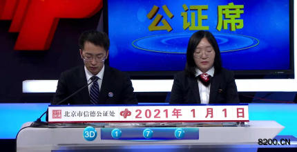 第2021001期福彩3D开奖现场截图图片