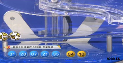 第2021003期大乐透开奖现场截图图片