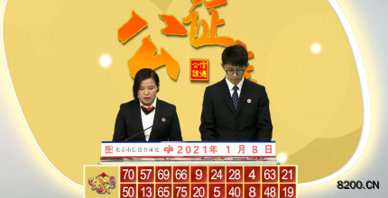 第2021008期快乐8开奖现场截图图片