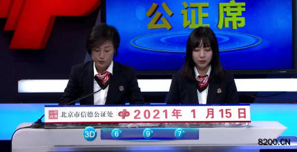 第2021015期福彩3D开奖现场截图图片