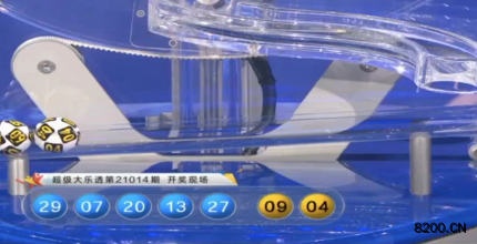 第2021014期大乐透开奖现场截图图片
