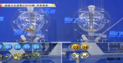 第2021019期大乐透开奖现场截图图片