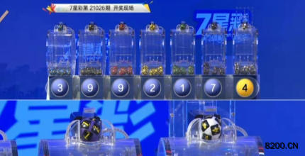第2021026期七星彩开奖现场截图图片