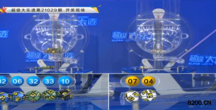 第2021029期大乐透开奖现场截图图片