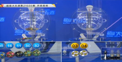 第2021035期大乐透开奖现场截图图片