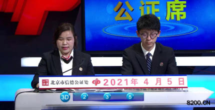 第2021085期福彩3D开奖现场截图图片