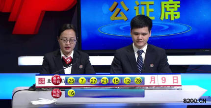 第2021039期七乐彩开奖现场截图图片