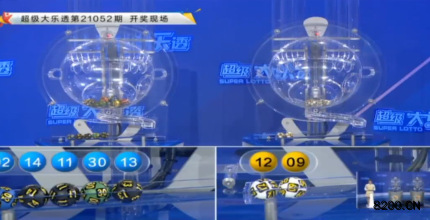 第2021052期大乐透开奖现场截图图片