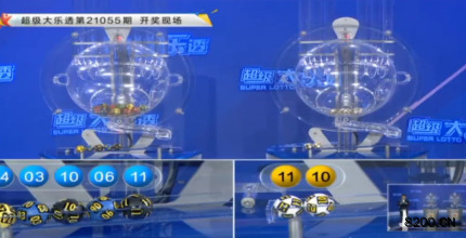 第2021055期大乐透开奖现场截图图片