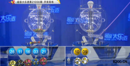 第2021056期大乐透开奖现场截图图片
