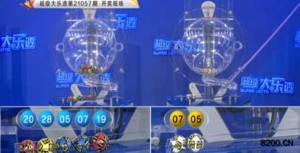 第2021057期大乐透开奖现场截图图片