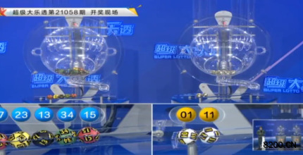 第2021058期大乐透开奖现场截图图片