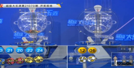 第2021070期大乐透开奖现场截图图片