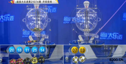 第2021074期大乐透开奖现场截图图片