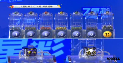第2021077期七星彩开奖现场截图图片
