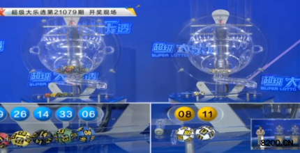 第2021079期大乐透开奖现场截图图片