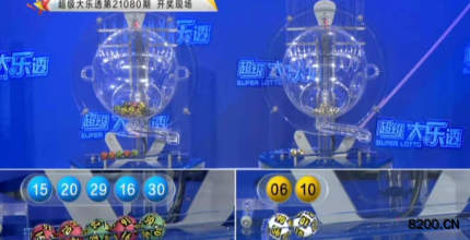 第2021080期大乐透开奖现场截图图片