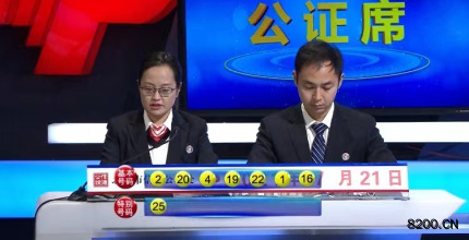 第2021083期七乐彩开奖现场截图图片