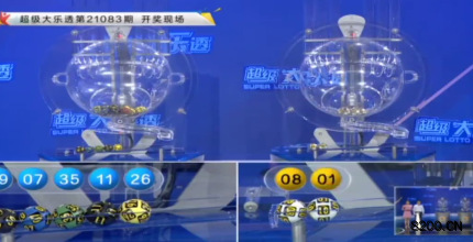 第2021083期大乐透开奖现场截图图片