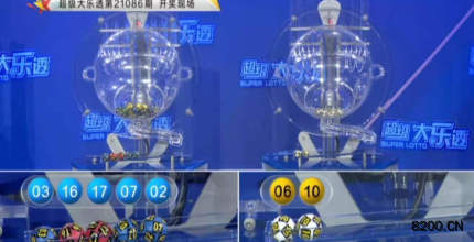 第2021086期大乐透开奖现场截图图片