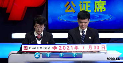 第2021201期福彩3D开奖现场截图图片